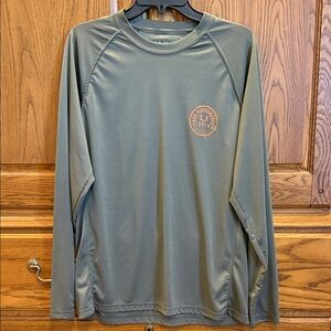 Huk Long Sleeve Olive Green Fishing Shirt